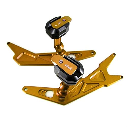 Schieberegler Für NINJA 250 NINJA 300 2013 2014 2015 2016 Motorrad Fallschutz Frame Slider Verkleidungsschutz Anti Crash Pad Protector(Gold) von SCUUBE