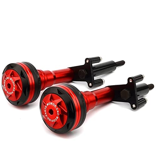 Schieberegler Für NINJA 400 Z400 2018 2019 2020 2021 2022 Motorrad Fallschutz Rahmen Slider Seitenverkleidung Schutz Motor Crash Protector(Rot) von SCUUBE