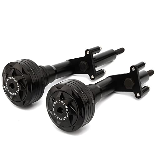 Schieberegler Für NINJA 400 Z400 2018 2019 2020 2021 2022 Motorrad Fallschutz Rahmen Slider Seitenverkleidung Schutz Motor Crash Protector(Schwarz) von SCUUBE