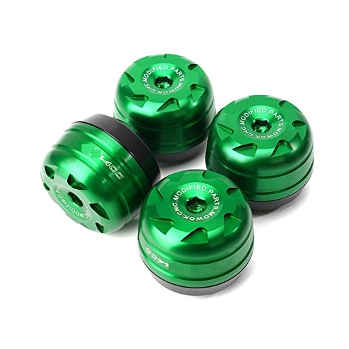 Schieberegler Für NINJA 400 Z400 2018 2019 2020 2021 Motorrad CNC Rad Fallschutz Hinten Vorderachse Gabel Crash Aluminium Slider(2) von SCUUBE