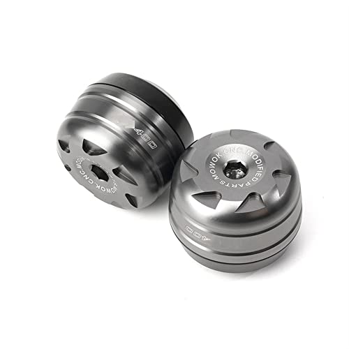 Schieberegler Für NINJA 400 Z400 2018 2019 2020 2021 Motorrad CNC Rad Fallschutz Hinten Vorderachse Gabel Crash Aluminium Slider(G) von SCUUBE