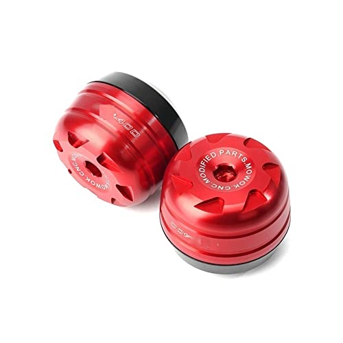 Schieberegler Für NINJA 400 Z400 2018 2019 2020 2021 Motorrad CNC Rad Fallschutz Hinten Vorderachse Gabel Crash Aluminium Slider(Rot) von SCUUBE