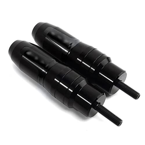 Schieberegler Für NINJA ZZR1400 ZX14R ZX-6R ZX-10R ZX6R ZX10R Motorrad Aluminium Auspuff Crash Guard Frame Slider Motor Fallschutz(Schwarz) von SCUUBE