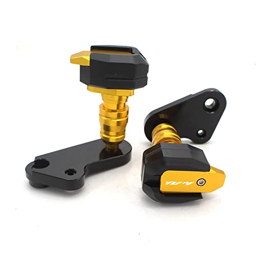 Schieberegler Für YZF-R1 YZFR1 YZF R1 2009 2010 2011 2012 2013 2014 Motorrad Fallschutz Rahmen Slider Verkleidungsschutz Anti Crash Pad Protector(Gold) von SCUUBE