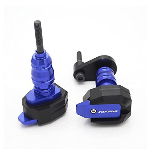 Schieberegler Für YZF R6 YZFR6 2006-2016 Motorrad Fallschutz Rahmen Slider Verkleidungsschutz Anti Crash Pad Protector(Blau) von SCUUBE