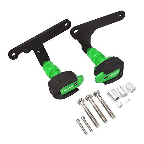 Schieberegler Für YZF R6 YZFR6 2017-2021 2020 2019 2018 Motorrad Absturzsicherung Rahmen Slider Verkleidung Schutz Anti Crash Pad Protector(Grün) von SCUUBE