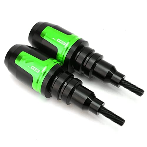 Schieberegler Für ZH2 H2 Z H2SE 2019 2020 2021 2022 Motorrad Fallschutz Rahmen Slider Seitenverkleidung Schutz Crash Pad Protector Auspuff Slider(Grün) von SCUUBE