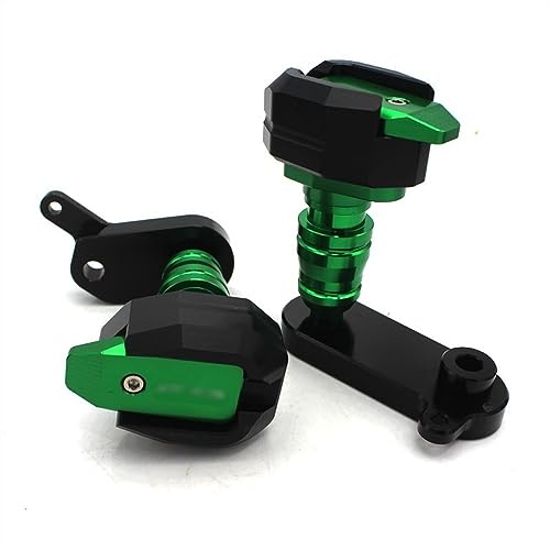 Schieberegler Für ZX-6R ZX6R ZX 6R 2009-2012 2010 2011 Motorrad Fallschutz Frame Slider Verkleidungsschutz Anti Crash Pad Protector(Grün) von SCUUBE