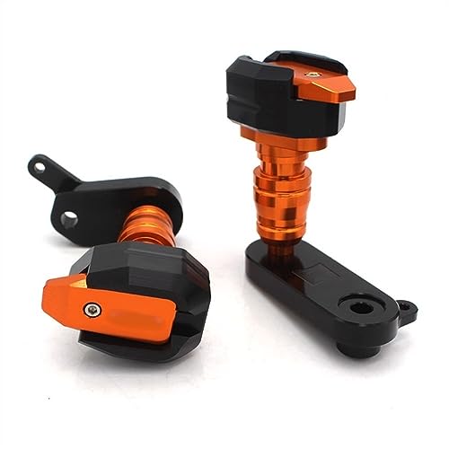 Schieberegler Für ZX-6R ZX6R ZX 6R 2009-2012 2010 2011 Motorrad Fallschutz Frame Slider Verkleidungsschutz Anti Crash Pad Protector(Orange) von SCUUBE