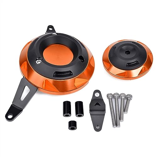 Schieberegler Motorrad Motor Stator Abdeckung Motorschutz Seite CNC Schild Protector Für NINJA400 NINJA 400 Z400 Z 400 2018-2021(Orange) von SCUUBE