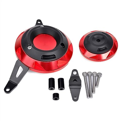 Schieberegler Motorrad Motor Stator Abdeckung Motorschutz Seite CNC Schild Protector Für NINJA400 NINJA 400 Z400 Z 400 2018-2021(Rot) von SCUUBE
