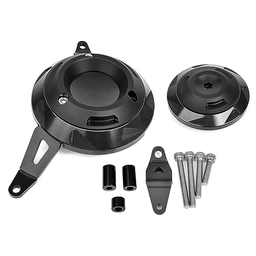 Schieberegler Motorrad Motor Stator Abdeckung Motorschutz Seite CNC Schild Protector Für NINJA400 NINJA 400 Z400 Z 400 2018-2021(Schwarz) von SCUUBE