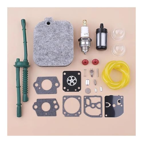 Luft-Kraftstoff-Filterleitungsschlauch passend for BG45 BG46 BG55 BG65 BG85, Pumpenball, Rückschlagventil, Zündkerze, Vergaser-Reparatursatz von SCVYLNZ