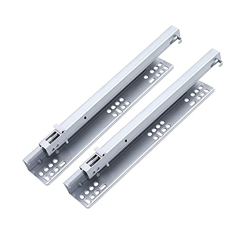 2 Paarschubladenrutschen, partielle Verlängerungsschubläufer, versteckter Unterbefeuchter unter der untersten Mount Soft Close-Verlängerungsschublade (1,4 mm 400 mm/16 Zoll) von SCWZZWSY