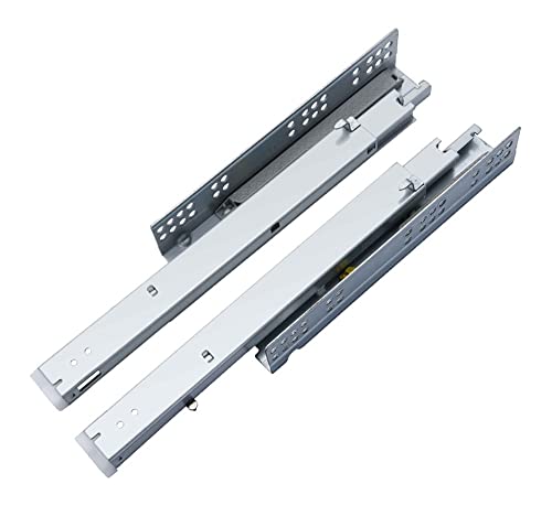 Hochleistungsschubladenläufer versteckte Rutschen -Schubladen -Läufer untersteigen Schubladenrutschen 20 Zoll (Silber 350 mm/14 Zoll) von SCWZZWSY