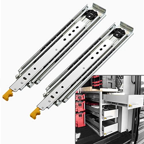 Hochleistungsschubläufer mit Lock -Lock -Locking -Schubladenrutschen, Ball Beamull Extension, 1 Paar/OneColor/1300 mm (OneColor 1150 mm (46 Zoll)) von SCWZZWSY
