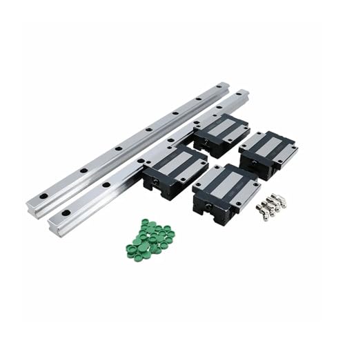Linearführung Grade P 2 Stück HGH20/HGR20 200-2500 mm Linearschienen + 4 Stück HGH20CA/HGW20CC Gleitwagen mit Nippel (Farbe: 2 Schienen 4 HGH20CA, Größe: 2500 mm) von SCWZZWSY