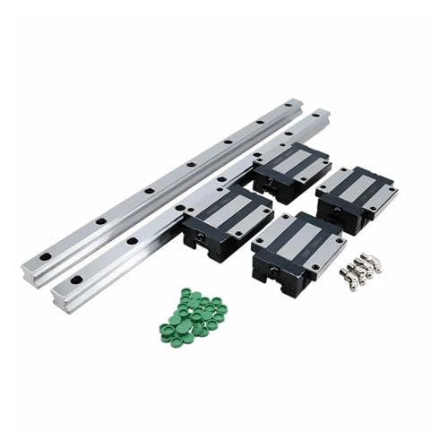 Linearführungen 2 Stück 2000–4000 mm Linearschienen HGR20 HGR25 angedockte Schiene + 4 Stück HGH25CA HGH20CA Gleitwagen (Farbe: 2 Schienen 4 HGH20CA, Größe: 3800 mm) von SCWZZWSY