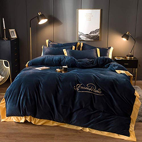 SCWZZWSY Bettzeug 4-Stück-Set, Herbst- und Winter-Samtkristallblätter 2020 Korallen vierteiliger Flanell Bettdecke Cover bestickter Samtbett warm und dick-cymbidium_2m Bett gut SCWZZWSY Bettzeug 4-Stück-Set, Herbst- und Winter-Samtkristallblätter 2020 Korallen vierteiliger Flanell Bettdecke Cover bestickter Samtbett warm und dick-cymbidium_2m Bett gut von SCWZZWSY