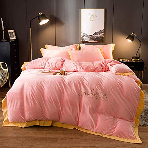 SCWZZWSY Bettzeug 4-Stück-Set, Herbst- und Winter-Samtkristallblätter 2020 Korallen vierteiliger Flanell Bettdecke Cover bestickter Samtbett warm und dick-cymbidium_2m Bett gut SCWZZWSY Bettzeug 4-Stück-Set, Herbst- und Winter-Samtkristallblätter 2020 Korallen vierteiliger Flanell Bettdecke Cover bestickter Samtbett warm und dick-cymbidium_2m Bett gut von SCWZZWSY