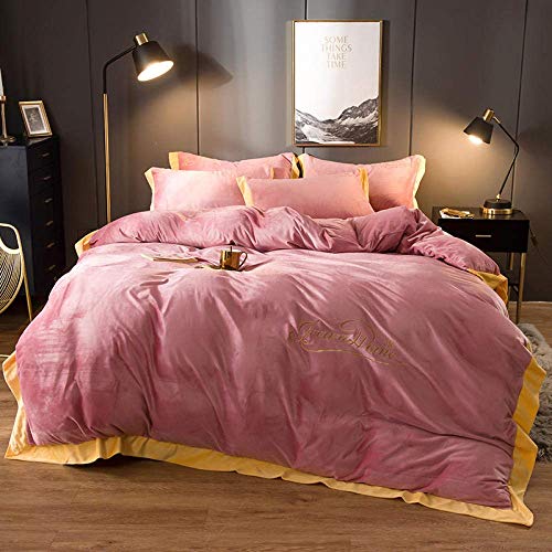 SCWZZWSY Bettzeug 4-Stück-Set, Herbst- und Winter-Samtkristallblätter 2020 Korallen vierteiliger Flanell Bettdecke Cover bestickter Samtbett warm und dick-cymbidium_2m Bett gut SCWZZWSY Bettzeug 4-Stück-Set, Herbst- und Winter-Samtkristallblätter 2020 Korallen vierteiliger Flanell Bettdecke Cover bestickter Samtbett warm und dick-cymbidium_2m Bett gut von SCWZZWSY