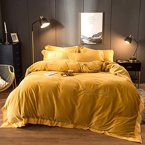 SCWZZWSY Bettzeug 4-Stück-Set, Herbst- und Winter-Samtkristallblätter 2020 Korallen vierteiliger Flanell Bettdecke Cover bestickter Samtbett warm und dick-cymbidium_2m Bett gut SCWZZWSY Bettzeug 4-Stück-Set, Herbst- und Winter-Samtkristallblätter 2020 Korallen vierteiliger Flanell Bettdecke Cover bestickter Samtbett warm und dick-cymbidium_2m Bett gut von SCWZZWSY