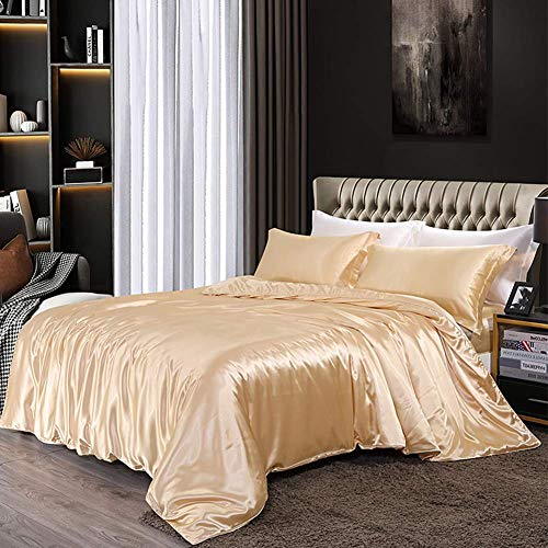 SCWZZWSY Seiden Massivduvet Cover Set, 4 -teilige Reversible super weiche Bettwäsche Sets mit Reißverschluss und Krawatten für Sommer Spring Pink1 Full Good SCWZZWSY Seiden Massivduvet Cover Set, 4 -teilige Reversible super weiche Bettwäsche Sets mit Reißverschluss und Krawatten für Sommer Spring Pink1 Full Good von SCWZZWSY