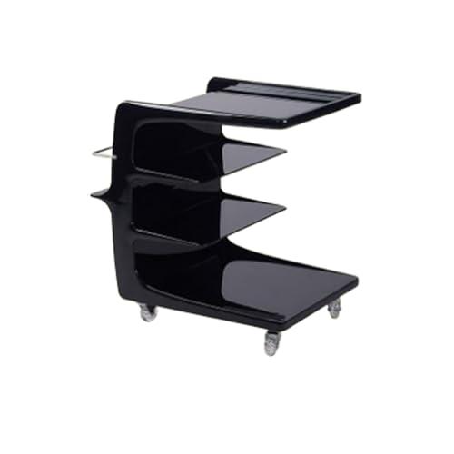 SCWZZWSY Sicherer und langlebiger Beistelltisch, Mehrschichtspeicher Universal Roller Side Table für Innenräume (transparente Asche) von SCWZZWSY