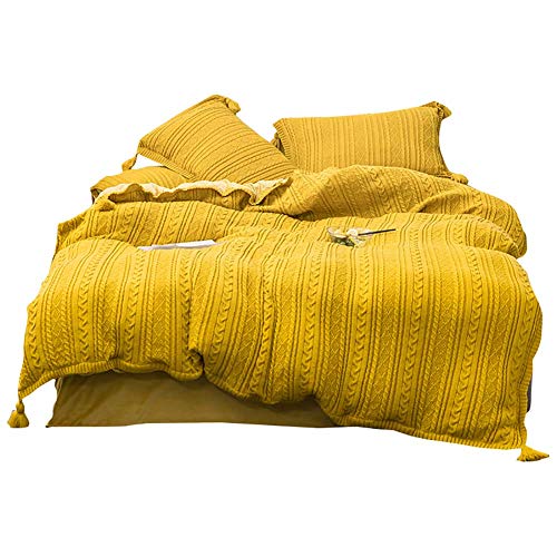 SCWZZWSY Strick Samt Flanell Bettdecke, Feste Winterbettwäsche-Set mit Tassels Warmer Schüler weich 4 Stücke Queen-Red Queen Gut SCWZZWSY Strick Samt Flanell Bettdecke, Feste Winterbettwäsche-Set mit Tassels Warmer Schüler weich 4 Stücke Queen-Red Queen Gut von SCWZZWSY