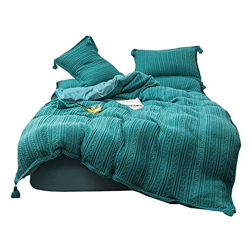 SCWZZWSY Strick Samt Flanell Bettdecke, Feste Winterbettwäsche-Set mit Tassels Warmer Schüler weich 4 Stücke Queen-Red Queen Gut SCWZZWSY Strick Samt Flanell Bettdecke, Feste Winterbettwäsche-Set mit Tassels Warmer Schüler weich 4 Stücke Queen-Red Queen Gut von SCWZZWSY