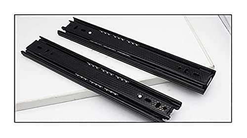 Schubladenläufer Vollverlängerung Schubladenrutschen 12 Zoll 2 Paar Pairs Side Mount Kugellager Weiche Schließschiene Garderobe Runners Küche Gleitkommode Slider Slider Tracks (schwarz 500 mm/20 von SCWZZWSY