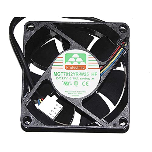 SCYHGLM Adjustable Speed Cooling Fan for MGT7012YR-W25 HF 12V 0.39A 4Wire 7CM,Cooling Fan MGT7012YR-W25 70x70x25mm 4Wire von SCYHGLM