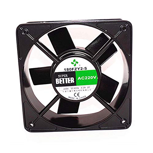 SCYHGLM Axial Fan for 180FZY2-S 18cm 220V 50/60Hz 0.2A 2P,High-Efficiency Exhaust Fan for Chassis Cabinet 180FZY2-S 180x180x65mm von SCYHGLM