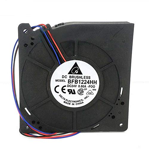SCYHGLM Double Ball Blower Fan for BFB1224HH Delta 12CM 12032, Turbo Centrifugal Fan BFB1224HH 24V0.80A 3Wire von SCYHGLM