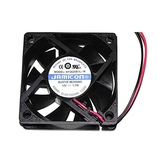 SCYHGLM Double Ball case Cooling Fan for KF0620S1L-R 12V 1.7W 2Wire 6cm,Cooler Fan 60x60x20mm Jamicon KF0620S1L von SCYHGLM