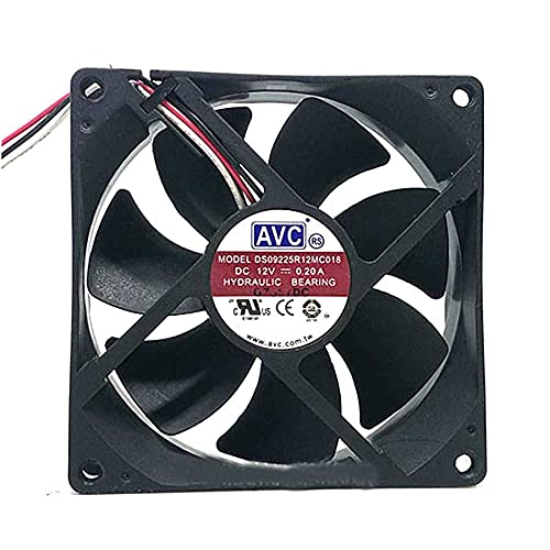 SCYHGLM Hydraulic Silent Fan for DS09225R12MC018 9cm 12V 0.2A 3Wire,Cooling Fan DS09225R12MC018 92x92x25mm 3Wire von SCYHGLM