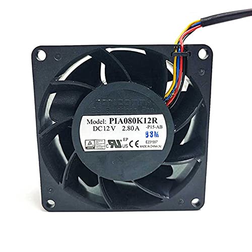 SCYHGLM Large air Volume Cooling Fan for PIA080K12R -P03-AB 8cm 12V 2.8A 4Wire,Cooling Fan PIA080K12R -P03-AB 80x80x38mm 4Wire von SCYHGLM