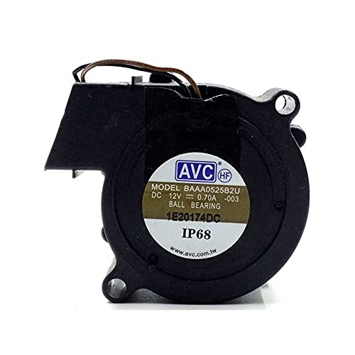 SCYHGLM New AVC BAAA0525B2U 12V 0.70A 5025 Gale Volume Turbo Blower Fan 2Wire von SCYHGLM