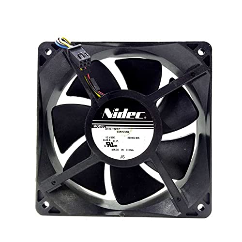 SCYHGLM PWM Cooling Fan for Nidec D12E-12PS7 12V 0.49A, Silent Cooling Fan D12E-12PS7 12038 4-Wire von SCYHGLM