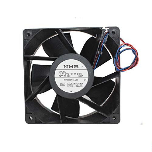 SCYHGLM Waterproof Bearing Cooling Fan for 4715VL-04W-B66 12V 1.80A 12cm 3Wire,Cooling Fan 4715VL-04W-B66 3Wire von SCYHGLM