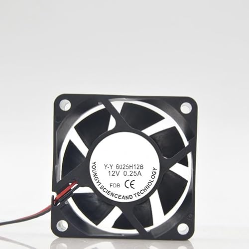 YY6025H12B 60x25mm DC12v DCCooling Fan 6CM Dual Ball Industrial Fan von SCYHGLM
