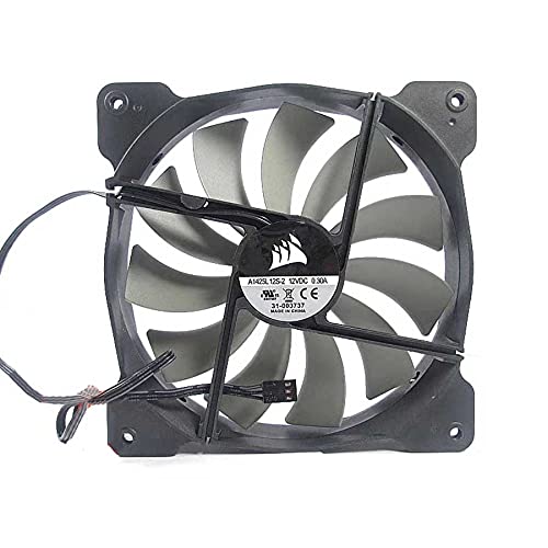 SCYHGLM 140mm Lüfter für CORSAIR A1425L12S-2-L, 140 x 140 x 25 mm, DC12V, 0.30A (Nennstrom 0.18A), Computerfan, für Desktop, 25 dB, 3-polig, Luftkühlung von SCYHGLM
