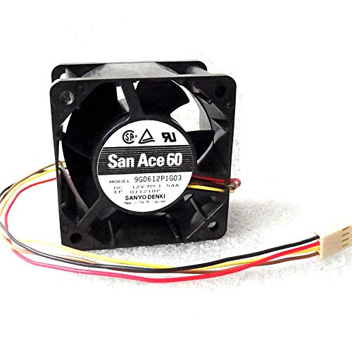 cooler Fan for Sanyo Denki 9G0612P1G03 DC 12V 1.54A 60mm x 38mm Ultra High Airflow PWM Fan 65 CFM 4 Pin von SCYHGLM