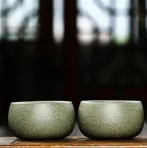 SCZMBLTLNV Teekannen 2 Teile/Satz Yixing Lila Ton Rohes Erz Grün Schlamm Handgemachte Tee Schüssel Master Tasse Angepasst Tee-Set Zubehör Porzellan-Teeservice Tragbares Teeservice von SCZMBLTLNV