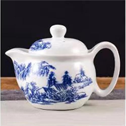 SCZMBLTLNV Teekannen Haushalt Kleine Blume Muster Teekanne Keramik Kung Fu Tee-Set Einzigen Topf Blau Und Weiß Porzellan Porzellan-Teeservice Tragbares Teeservice(Type-C) von SCZMBLTLNV