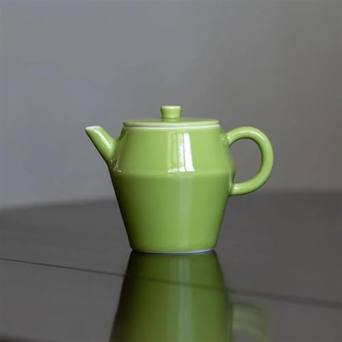 SCZMBLTLNV Teekannen Haushalt Kleine Tee Wasserkocher Kung Fu Tee-Set Apfelgrün Glasur Keramik Teekanne Maker Einzigen Topf Mit Filter Loch 100 Ml Porzellan-Teeservice Tragbares Teeservice(A) von SCZMBLTLNV