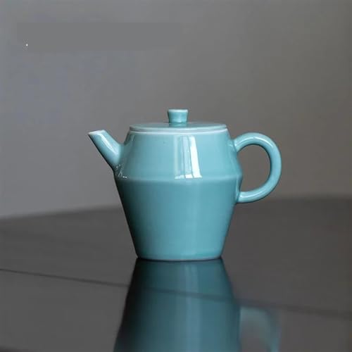SCZMBLTLNV Teekannen Haushalt Kleine Tee Wasserkocher Kung Fu Tee-Set Apfelgrün Glasur Keramik Teekanne Maker Einzigen Topf Mit Filter Loch 100 Ml Porzellan-Teeservice Tragbares Teeservice(C) von SCZMBLTLNV