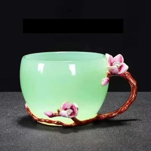 SCZMBLTLNV Teekannen Jade Teetasse Hochwertige Emaille Farbe Weiße Porzellan Farbige Glasur Mit Griff Meistertasse Kung Fu Tee Set Porzellan-Teeservice Tragbares Teeservice(H) von SCZMBLTLNV