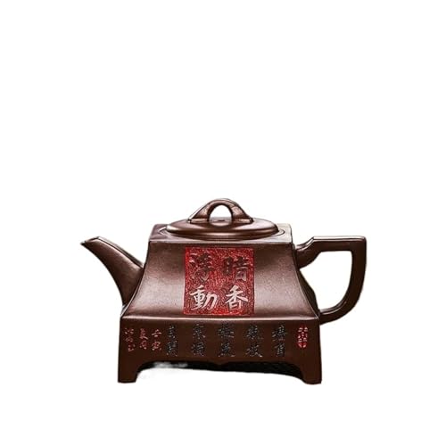 SCZMBLTLNV Teekannen Kung-Fu-Teeset, 280 Ml, Handgefertigte Lila Ton-Teekanne, Hundert Augen, Dunkler Duft, Schwebend Porzellan-Teeservice Tragbares Teeservice von SCZMBLTLNV