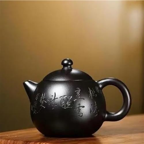 SCZMBLTLNV Teekannen Schönheitskessel Roherz Handgemachtes Teegeschirr Yixing Teekanne Lila Ton Xishi Filter 210ml Porzellan-Teeservice Tragbares Teeservice von SCZMBLTLNV